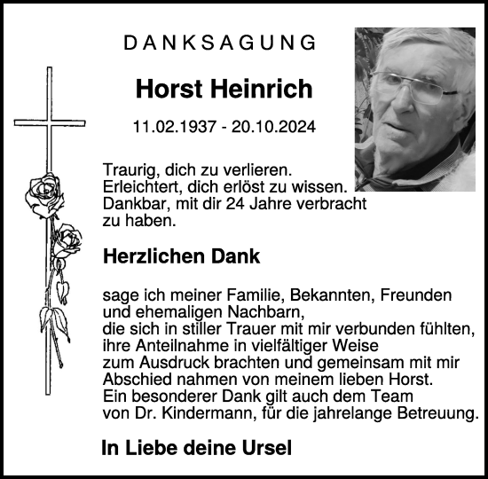 Traueranzeige von Horst Heinrich von WochenKurier